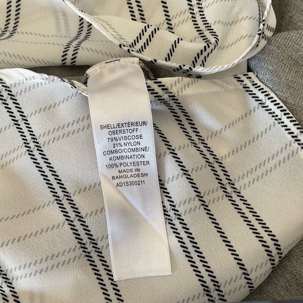 Adrianna Pappel Grey Sweater with Plaid accents - Picture 8 of 8